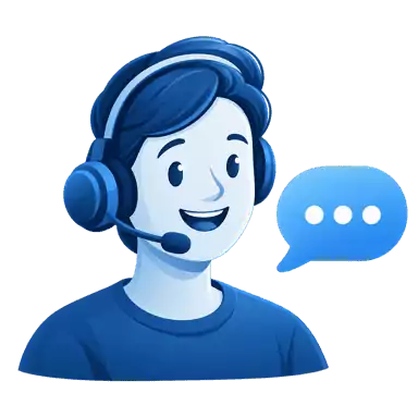 Ansprechpartner mit Headset und Sprechblase